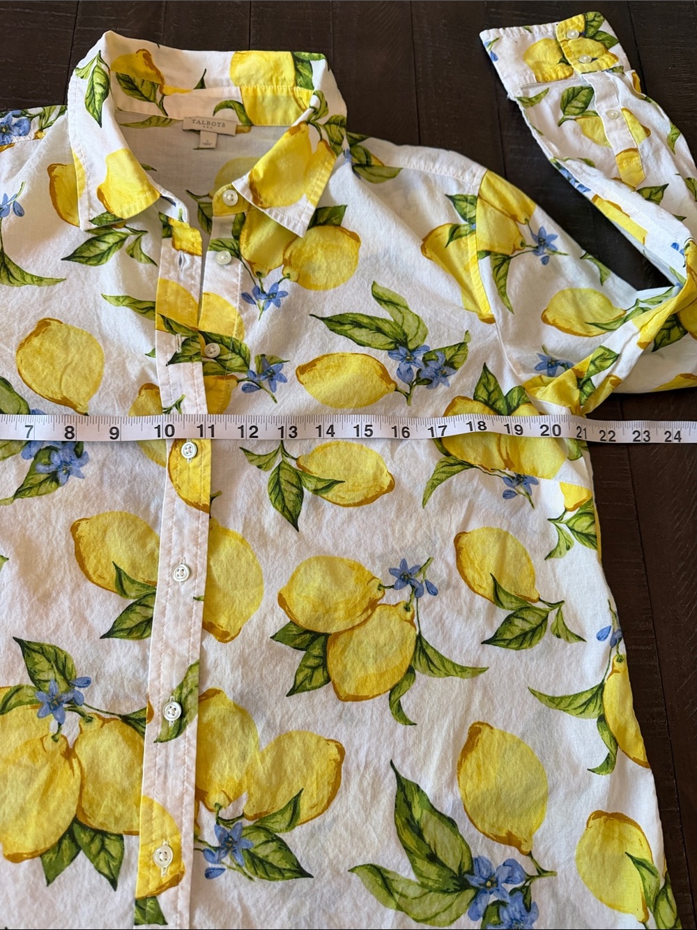 Talbots Luscious 🍋 Lemon Button-Down Shirt - Picture 10 of 11